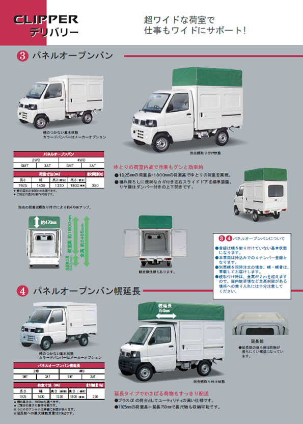 Awk オートワークス京都 クリッパー特装車カタログ