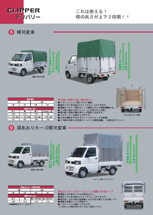 AWK オートワークス京都 | クリッパー特装車カタログ